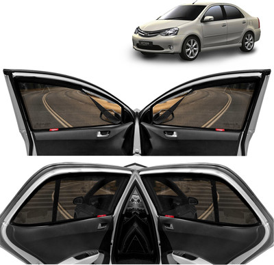 Kingsway Side Window, Rear Window Sun Shade For Toyota Etios(Black)