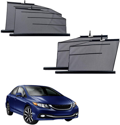 SS FOR YOUR SMART NEEDS Side Window Sun Shade For Honda Civic(Black)