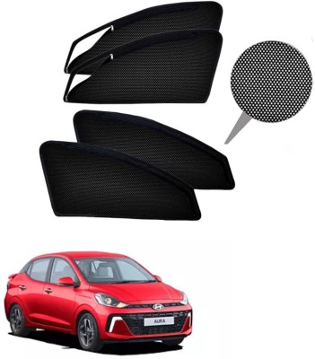 RAKRISH Rear Window, Side Window Sun Shade For Hyundai Aura(Black)