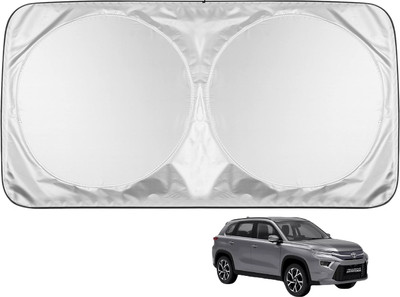 MOCKHE Windshield Sun Shade For Toyota Urban Cruiser Hyryder(Silver)
