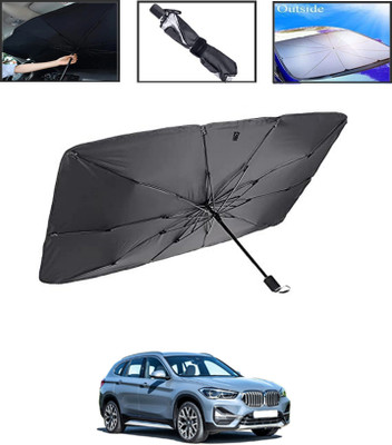MSNP Windshield Sun Shade For BMW X1(Black, Silver)