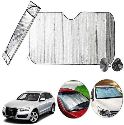 AUTO PEARL Dashboard, Windshield Sun Shade For Audi Q3(Silver)