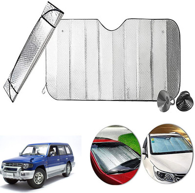 AUTO PEARL Dashboard, Windshield Sun Shade For Mitsubishi Pajero(Silver)