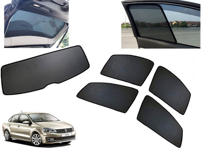 AUTO PEARL Side Window, Rear Window Sun Shade For Volkswagen Vento(Black)
