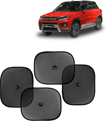 Kingsway Side Window, Rear Window, Windshield Sun Shade For Maruti Suzuki Vitara Brezza(Black)