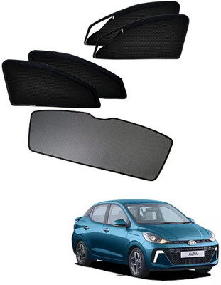 RAKRISH Rear Window, Side Window Sun Shade For Hyundai Aura(Black)
