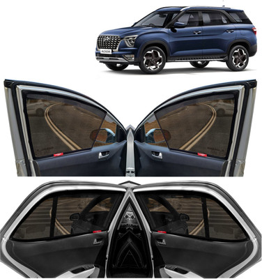 Kingsway Side Window, Rear Window Sun Shade For Hyundai Alcazar(Black)