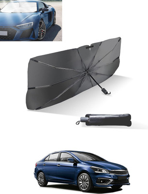 MATIES Windshield Sun Shade For Maruti Suzuki Ciaz(Black, Silver)