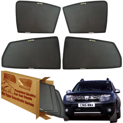 WolkomHome Side Window Sun Shade For Renault Duster(Black)