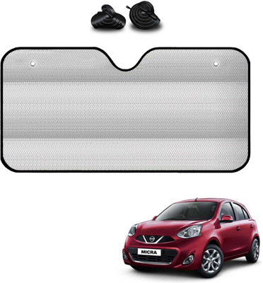 COSMOGEAR Windshield, Dashboard, Rear Window Sun Shade For Nissan Micra(Silver)