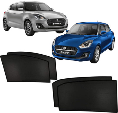 Hoodinter Side Window Sun Shade For Maruti Suzuki Swift(Black)