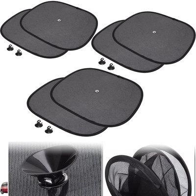 Pious Side Window Sun Shade For Mahindra Quanto, Universal For Car(Black)