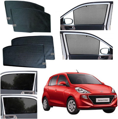 INSURE AUTOMOTIVE Side Window Sun Shade For Hyundai Santro(Black)