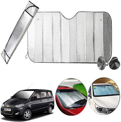 AUTO PEARL Dashboard, Windshield Sun Shade For Chevrolet Enjoy(Silver)