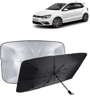 Kingsway Dashboard, Windshield Sun Shade For Volkswagen Polo GT(Black, Silver)
