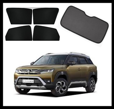 RAKRISH Rear Window, Side Window Sun Shade For Maruti Suzuki Vitara Brezza(Black)