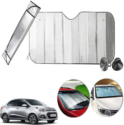 AUTO PEARL Dashboard, Windshield Sun Shade For Hyundai Xcent(Silver)