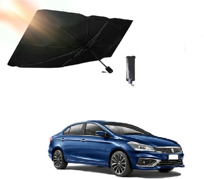 ROSHNEER ENTERPRISES Windshield Sun Shade For Maruti Suzuki Ciaz(Black, Silver)
