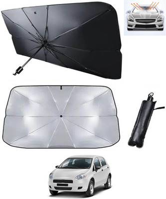 AYW Windshield Sun Shade For Fiat Punto(Silver, Black)