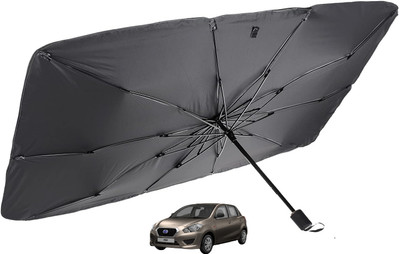 MOCKHE Windshield Sun Shade For Datsun Go(Silver)