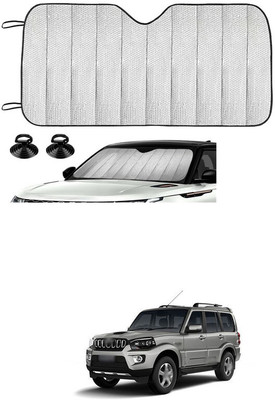 GONAMA Rear Window Sun Shade For Mahindra Universal For Car(Silver)