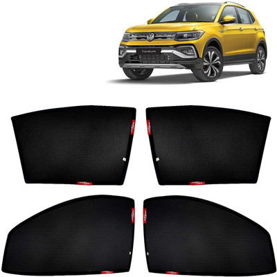 Kingsway Side Window, Rear Window Sun Shade For Volkswagen Taigun(Black)
