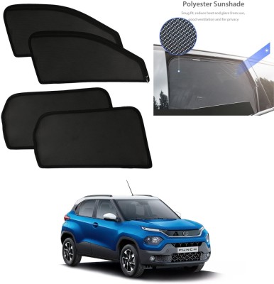 KSPARTS Rear Window, Side Window Sun Shade For Tata Punch(Black)