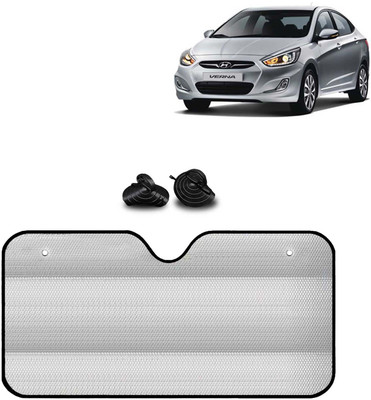Kingsway Windshield, Dashboard, Rear Window Sun Shade For Hyundai Verna(Silver)
