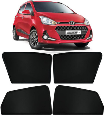TOP VECHILE Rear Window, Side Window Sun Shade For Hyundai Grand i10(Black)