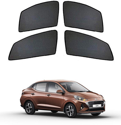 PEEPS STORE Side Window Sun Shade For Hyundai Aura(Black)