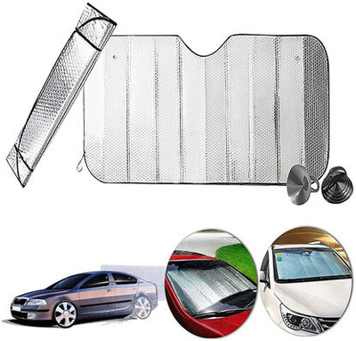 eXarioGadget Rear Window Sun Shade For Universal For Car Universal For Car(Silver)