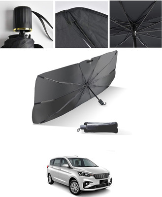 AYW Windshield Sun Shade For Maruti Suzuki Universal For Car(Black, Silver)