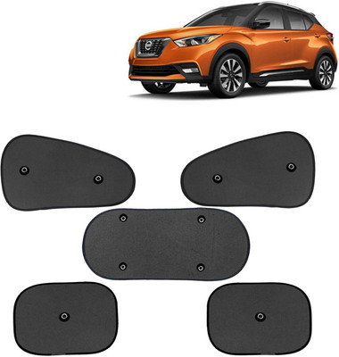 Kingsway Side Window, Rear Window, Windshield Sun Shade For Nissan Kicks(Black)