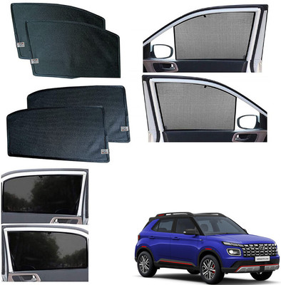 WolkomHome Side Window Sun Shade For Hyundai Venue(Black)