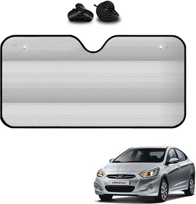 COSMOGEAR Windshield, Dashboard, Rear Window Sun Shade For Hyundai Verna(Silver)