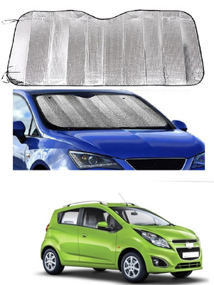 ROSHNEER ENTERPRISES Windshield Sun Shade For Chevrolet Beat(Silver)