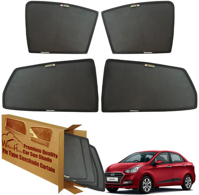 WolkomHome Side Window Sun Shade For Hyundai Universal For Car(Black)
