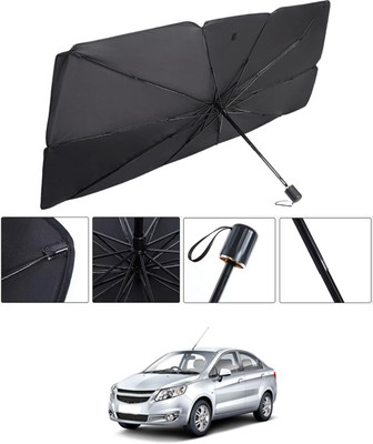 RKPSP Windshield Sun Shade For Chevrolet Sail(Black, Silver)