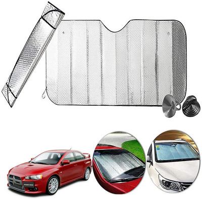 AUTO PEARL Dashboard, Windshield Sun Shade For Mitsubishi Lancer(Silver)