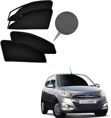 MASS VECHICLE Rear Window, Side Window Sun Shade For Hyundai i10(Black)