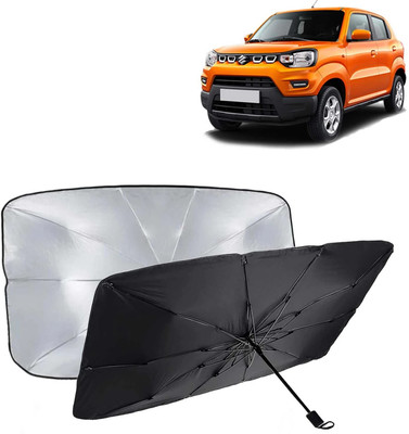Kingsway Dashboard, Windshield Sun Shade For Maruti Suzuki S Presso(Black, Silver)