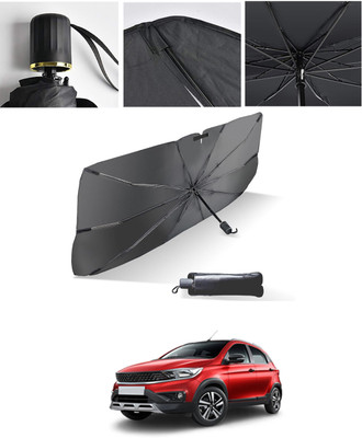 AYW Windshield Sun Shade For Tata Universal For Car(Black, Silver)