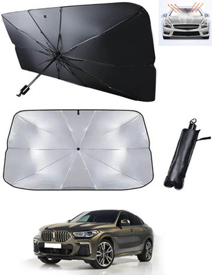 RKPSP Windshield Sun Shade For BMW X6(Black, Silver)