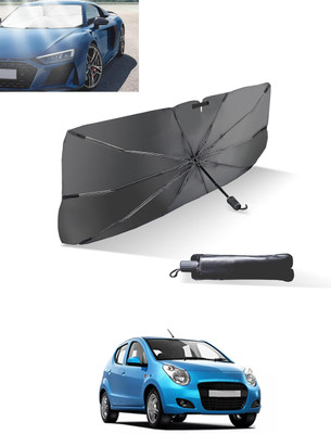 MATIES Windshield Sun Shade For Maruti Suzuki Universal For Car(Black, Silver)