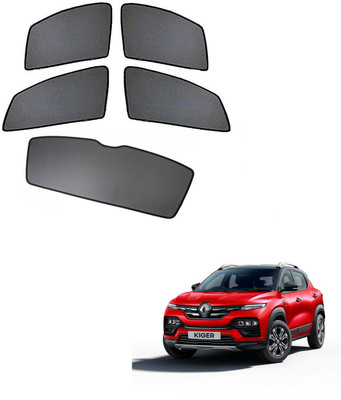 AuTO ADDiCT Side Window, Rear Window Sun Shade For Renault Kiger(Black)