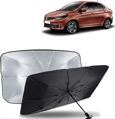 ShopDock Dashboard, Windshield Sun Shade For Tata Tigor(Black, Silver)
