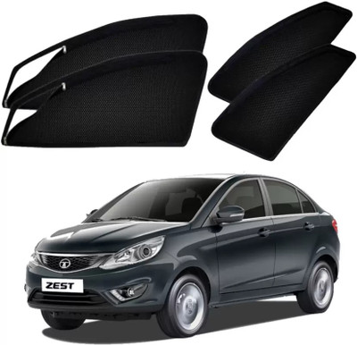 TOP VECHILE Rear Window, Side Window Sun Shade For Tata Zest(Black)