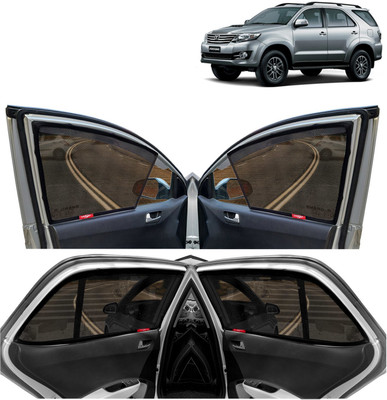 Kingsway Side Window, Rear Window Sun Shade For Toyota Fortuner(Black)