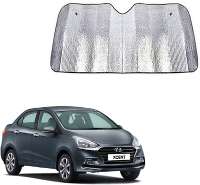 SPREADX Windshield Sun Shade For Hyundai Xcent(Silver)