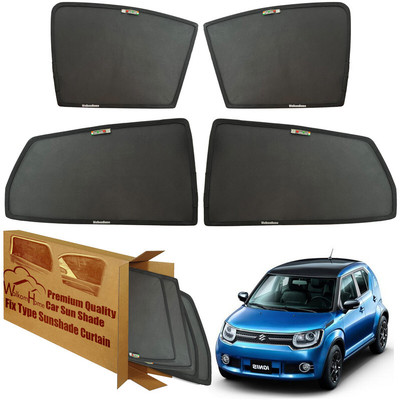 WolkomHome Side Window Sun Shade For Maruti Suzuki Universal For Car(Black)
